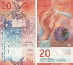 Швейцария - 20 Francs 2016(2) - Serie D - Pick 76 - UNC