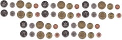 Гондурас - 5 шт х набор 5 монет 1 5 10 20 50 Centavos 1992 - 2007 - UNC