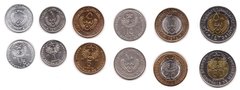 Мавританія - набір 6 монет 1/5 1 5 10 ( XF ) 20 50 Ouguiya 1973 - 2014 - ( 20 + 50 bimetall) - XF / UNC