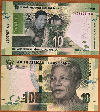 ПАР - 10 Rand 2018 - comm. - Mandela - P. 143 - VF