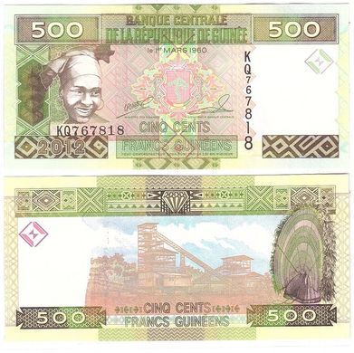 Гвінея - 500 Francs 2012 P. 39b - UNC