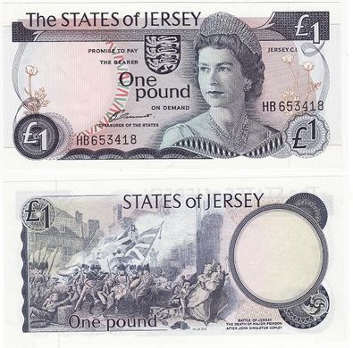 Jersey - 1 Pound 1976 - Pick 11a - UNC