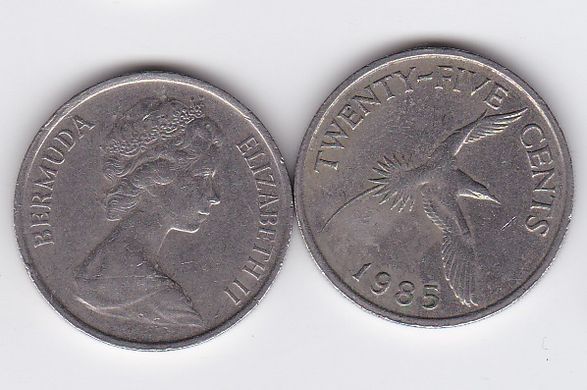 Bermuda - 25 Cents 1985 - VF