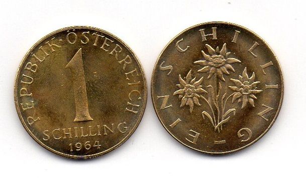Австрия - 1 Shilling 1964 - aUNC