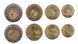 Уругвай - 5 шт х набір 4 монети 1 2 5 10 Pesos 2012 - 2015 - aUNC / UNC