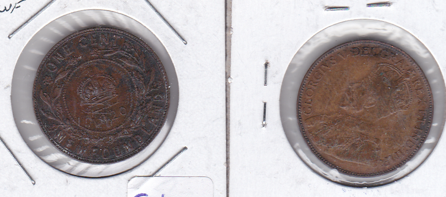 Newfoundland - 1 Cent 1920 - VF / F